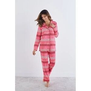 Soft Surroundings El Ensueno Pajama Set Women's Large Top & Pants Cabincore Cozy